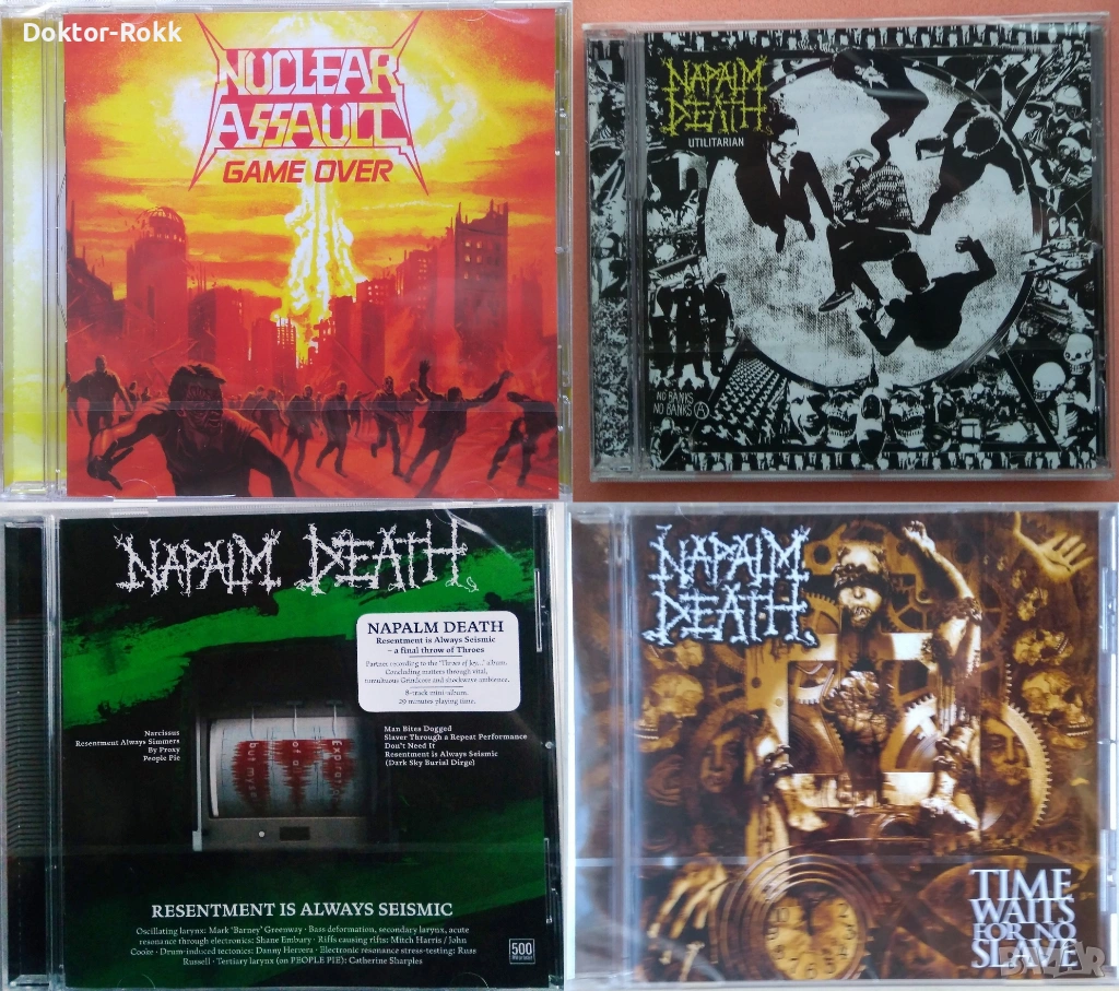 Napalm Death + Nuclear Assault – оригинални дискове, снимка 1