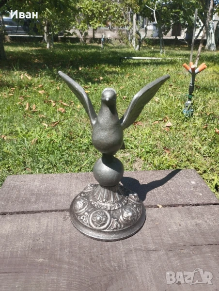 Метална Статуетка птица , снимка 1