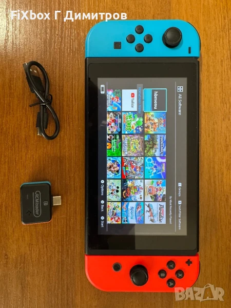 Хакнат Nintendo Switch V1с RCM 128gb и много игри , снимка 1