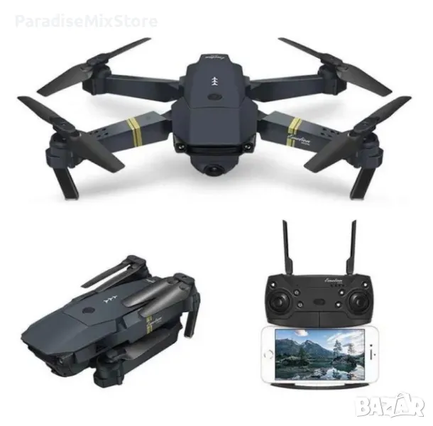 Сгъваем DRON 998 Pro с 2 камери, WIFI и приложение HD, снимка 1