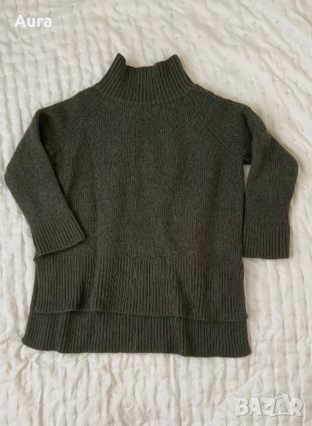 Dark green Mock neck sweater , снимка 1