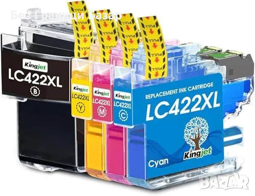 Нови LC422XL Multipack мастилени касети за Brother принтери 4 броя мастило, снимка 1