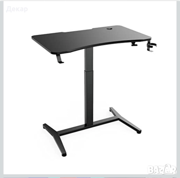 Геймърско бюро с регулируема в-на ,кука за слушалки и поставка за чаша, снимка 1