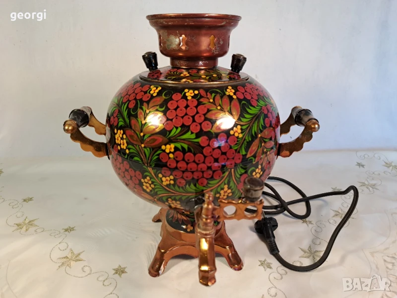 руски самовар ръчноизрисуван , снимка 1