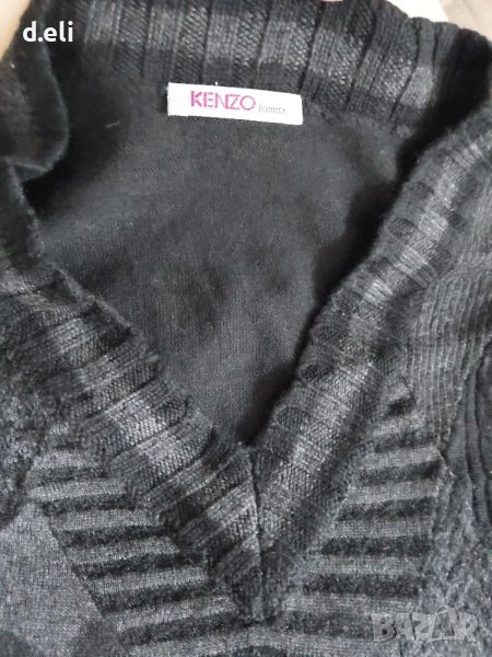 KENZO Original Size L Вълна Страхотен мъжки пуловер, снимка 1