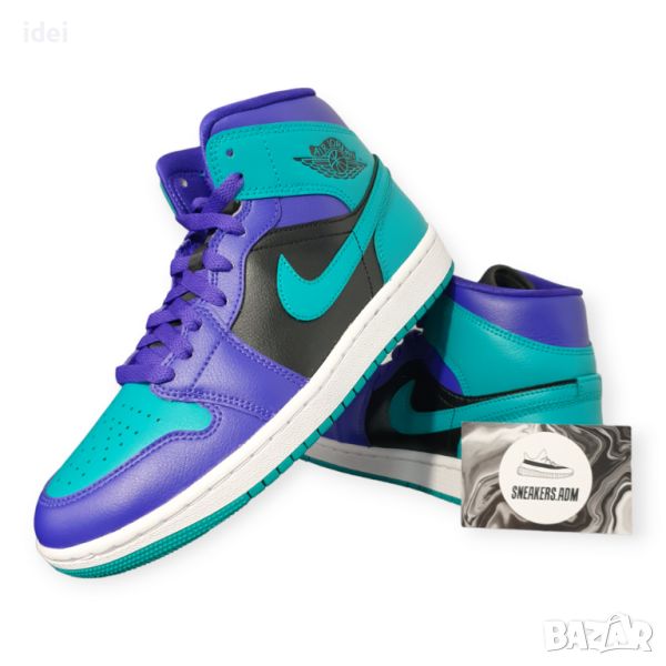 Маратонки Nike Air Jordan 1 Mid Black Grape (W) Найк, снимка 1