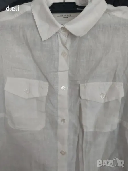 Max Mara. Size M 100% Лен Нова Бяла риза, снимка 1