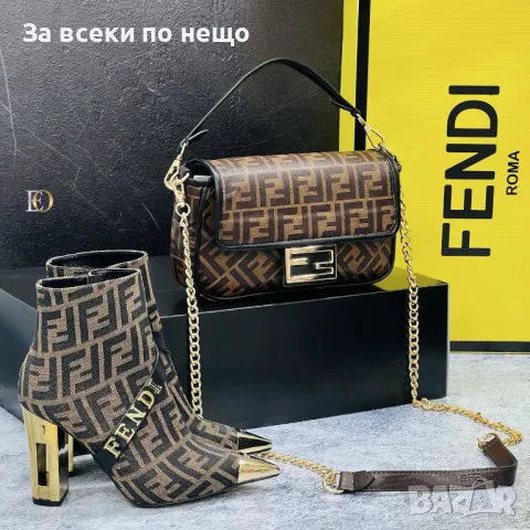 Дамски боти на ток Fendi👢Chanel👢 Код D1489, снимка 4 - Дамски боти - 48275830