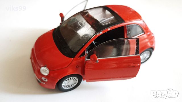  Fiat 500 2007 Welly Мащаб 1:34-39, снимка 2 - Колекции - 46287322