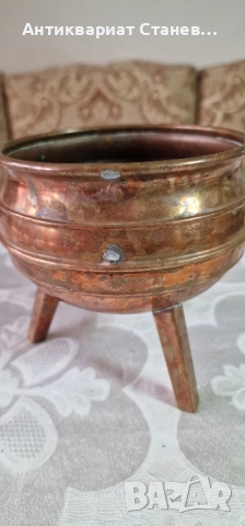 Медна малка кашпа, снимка 8 - Саксии и кашпи - 52103283