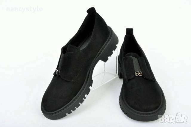 NEW! Ежедневни дамски обувки от еко велур с ластик - Два цвята, снимка 3 - Дамски ежедневни обувки - 51688703