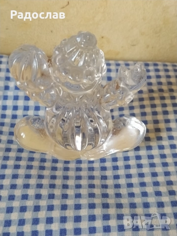 стара кристална фигурка Клоун, снимка 3 - Статуетки - 52266073