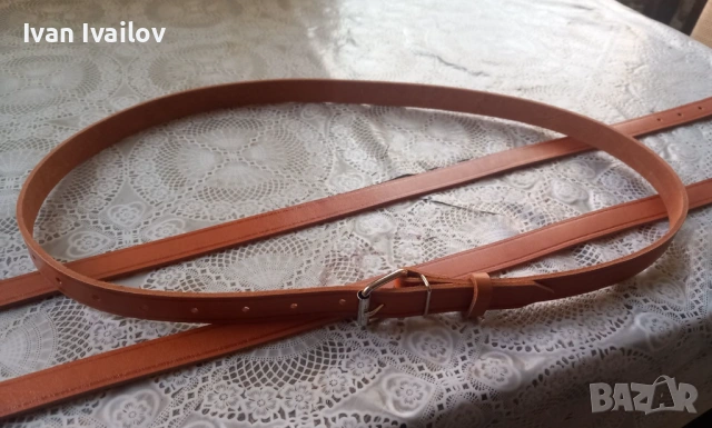 Фин мъжки колан (2.5 см) – ЕСТЕСТВЕНА КОЖА – Цвят Керемида