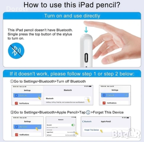 Стилус писалка за Apple iPad , снимка 3 - Аксесоари за Apple - 53820543