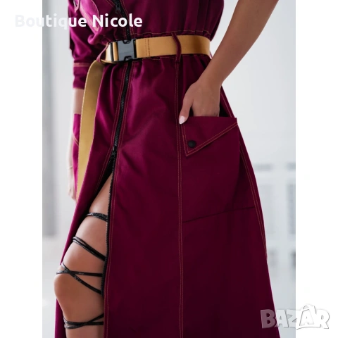 Дълга рокля с колан  , снимка 5 - Рокли - 53707760