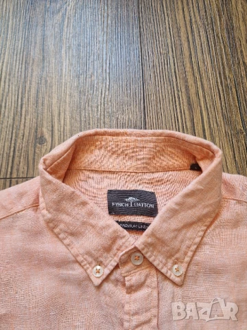 Страхотна мъжка ленена риза FYNCH HATTON размер L   , 100% лен , снимка 5 - Ризи - 50789099