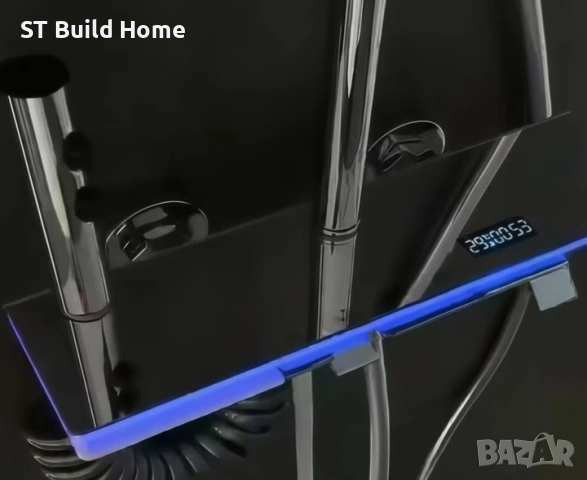 🚿 Луксозен LED Душ Панел с Пиано Клавиши и Цифров Дисплей | STBuildHome, снимка 6 - Душове - 53622224