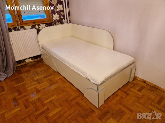 Единично легло с повдигащ механизъм и матрак 90/190см, снимка 2 - Спални и легла - 53429354
