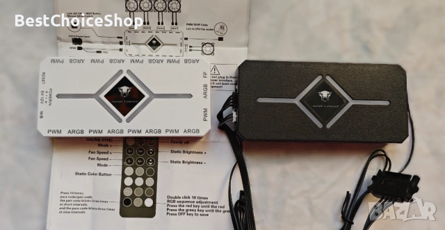 Jungle Leopard ARGB PWM вентилаторен хъб с контролер за 5 V адресируем ARGB, снимка 4 - Друга електроника - 53699419