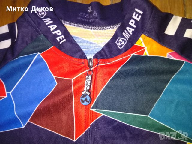 Mapei Global Cycling Gear колездачна тениска красива отлична размер ХХЛ, снимка 2 - Велосипеди - 45162087