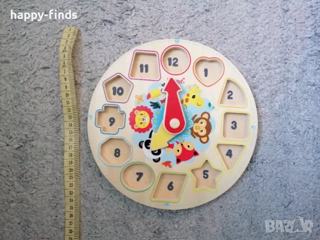Дървен часовник - образователна игра, снимка 1