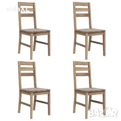 vidaXL Трапезни столове, 4 бр, акациево дърво масив(SKU:246006