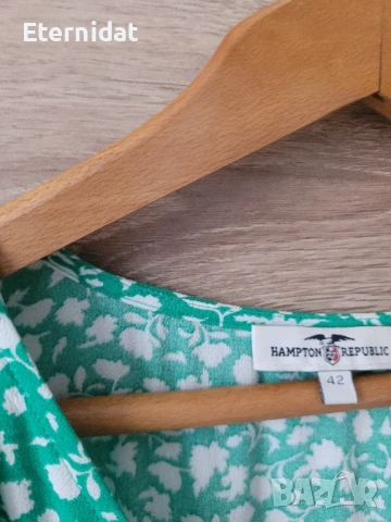 Зелена рокля н цветя HAMPTON REPUBLIC , снимка 7 - Рокли - 51269219