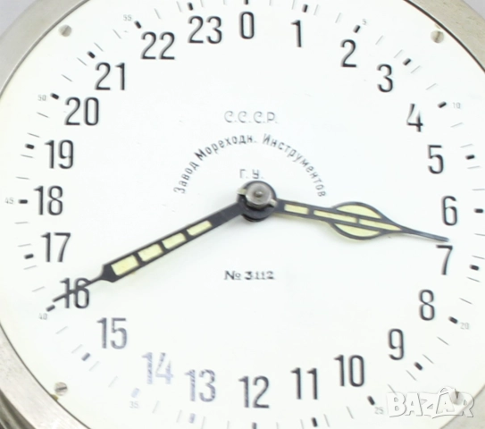 501 Корабен 24-часов часовник от подводница ВМС на СССР от 60 години. Nr.3112, снимка 4 - Антикварни и старинни предмети - 52324927