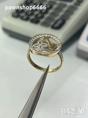 Златен пръстен 14 карата 3,48 грама , снимка 9 - Пръстени - 53315814