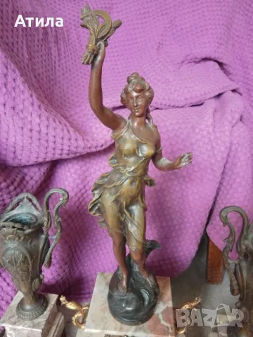 часовник каминен настолен 69/57 см, снимка 3 - Антикварни и старинни предмети - 50374541