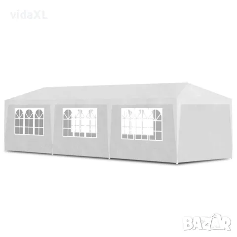 vidaXL Парти шатра, 3х9 м, бяла（SKU:90338, снимка 1 - Градински мебели, декорация  - 47440774