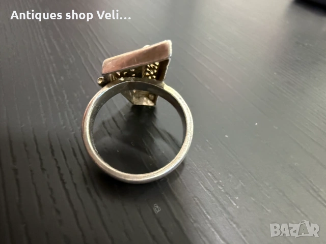 Сребъран пръстен роял №8013 Дамски сребърен пръстен във формата на роял. Отлично състояние. Предлага, снимка 4 - Пръстени - 53947694