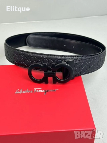 колани от естествена кожа в кутия Salvatore Fevagamo, снимка 2 - Колани - 52714714