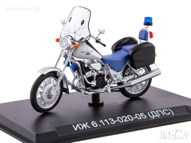 ИЖ Юпитер 6.113-020-05 ДПС полицейски мотор - мащаб 1:24 на Наши мотоциклети моделът е нов в блистер