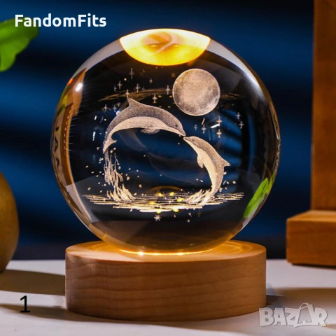 Светеща 3D Лампа - Сфера, снимка 2 - Настолни лампи - 53447622