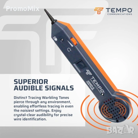 Детектор за откриване и проследяване на кабели Tempo 701K-G Standart сонда и тон-генератор, снимка 6 - Друга електроника - 53862363