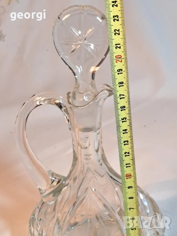 малка кристална гарафа декантер 34/2, снимка 6 - Форми - 53761305