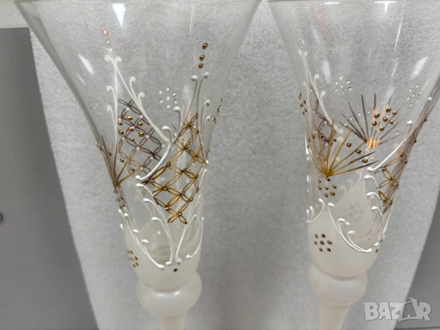 Сватбени Ритуални Чаши-ръчно рисувани от 1989 год., снимка 9 - Чаши - 54087694