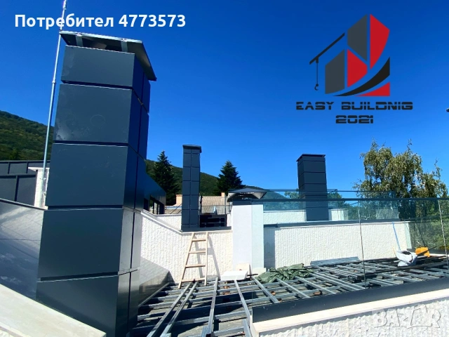 Монтаж на вентилируеми фасади от  Еталбонд, HPL, керамика, снимка 3 - Монтажи - 53931721