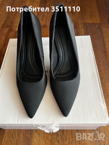 Елегантни черни обувки с ток, снимка 1