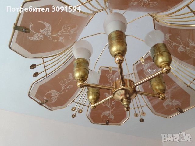 Винтидж полюлей месинг стъкло , снимка 9 - Антикварни и старинни предмети - 52037993