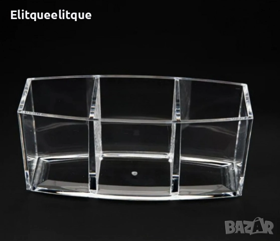 Прозрачен органайзер за съхранение на грим и козметични четки с 3 слота, снимка 4 - Други стоки за дома - 52205529