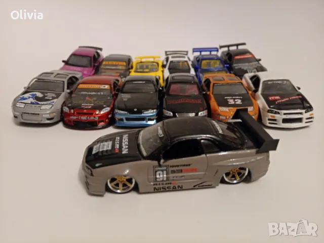 JDM ZX 300 Nissan Skyline GTR R34 R33 R32, Silvia, Mitsubishi Eclipsе Lexus, 1:64, снимка 1 - Колекции - 49304071