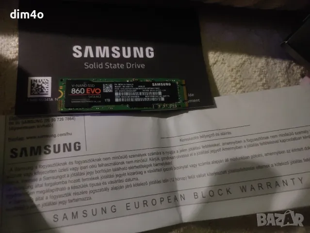 M2 2280 SATA 1TB SSD model:SAMSUNG  860 EVO, снимка 5 - Твърди дискове - 47670786