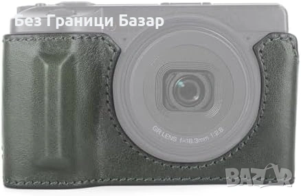 Нов Калъф от естествена кожа за фотоапарат Ricoh GR III GR IV зелен кейс, снимка 8 - Чанти, стативи, аксесоари - 54129170