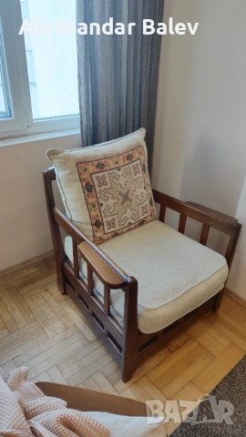 Италианска Масивна холова гарнитура (Диван, Двойка + фотьойл), снимка 4 - Дивани и мека мебел - 54172235