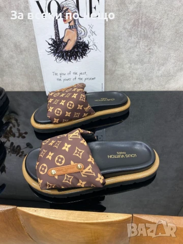 Louis Vuitton Дамски Чехли Луис Витон - 2 Налични Цвята Код E659, снимка 3 - Чехли - 51073480