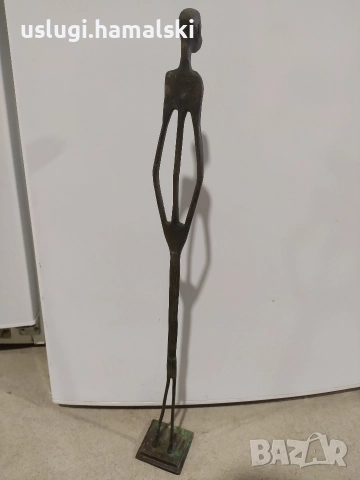 Стара африканска бронзова статуетка, снимка 7 - Антикварни и старинни предмети - 52772042