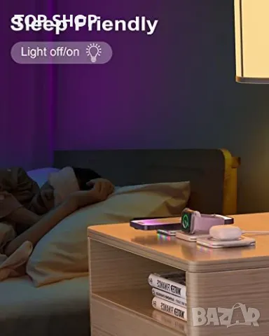 Сгъваемо безжично зарядно устройство 3 в 1 бързо магнитно преносимо, снимка 7 - Аксесоари за Apple - 49919334