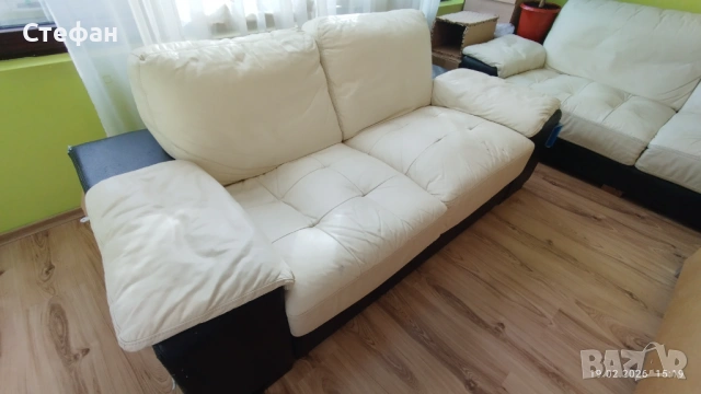 Продавам 2 бр. кожени дивани, снимка 3 - Дивани и мека мебел - 53564149